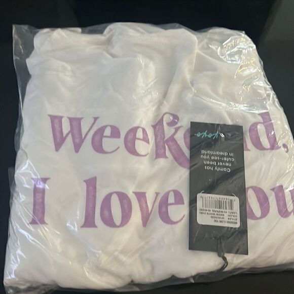 NWT Wildfox weekend I love you pajama L - Picture 5 of 6